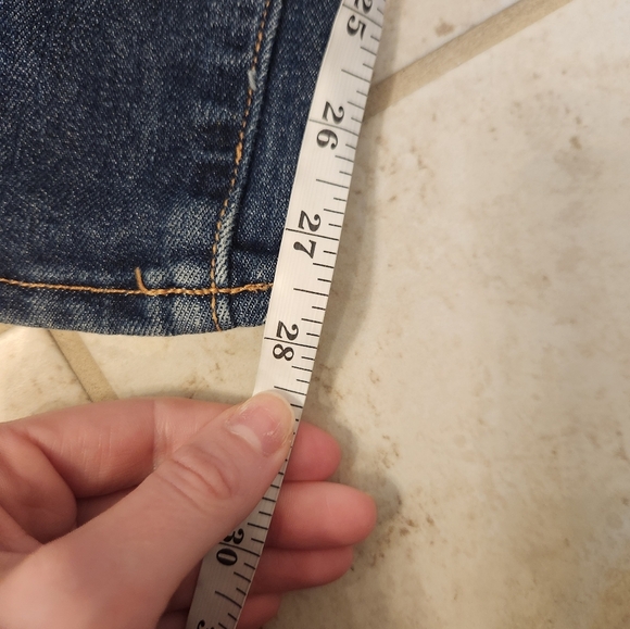 Womens Old Navy Dark Wash Blue Jeans Straight Leg Size 8 S The Flirt 31" W #C55 - Picture 2 of 7